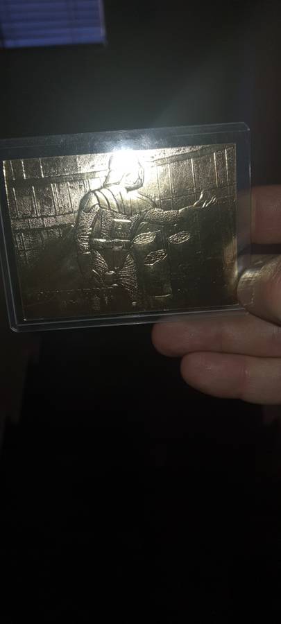 Rare Darth Vader 24Kt limited edition gold card no 180/10000 made worldwide. .
