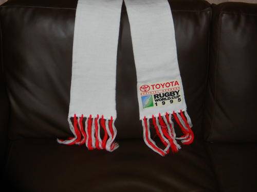 1995 Rugby world cup scarf well preserved brand new .