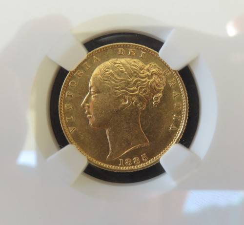 1885 Sovereign Sydney Mint Mark NGC AU58