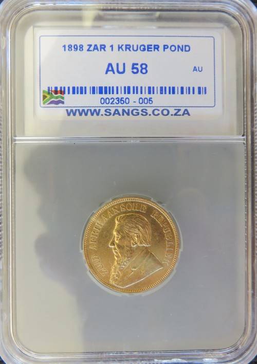 1898 ZAR Pond SANGS AU58
