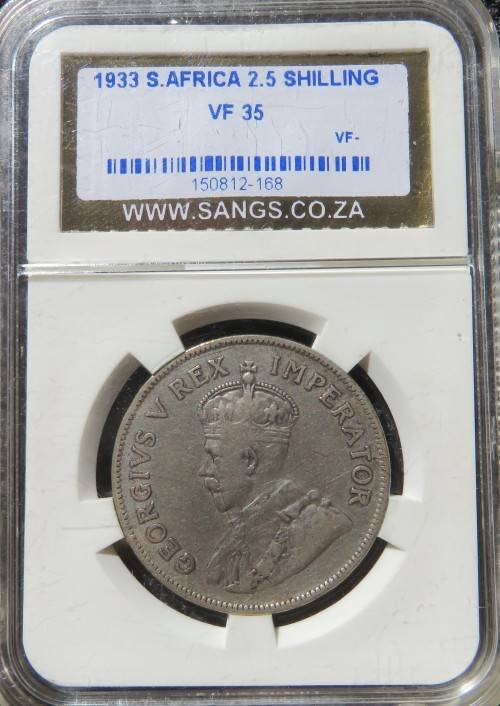 1933 Half crown SANGS VF35