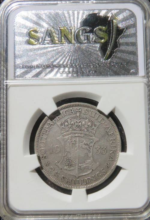 1933 Half crown SANGS VF35