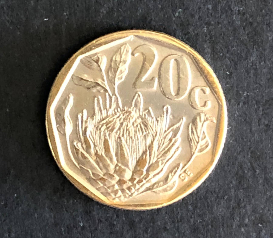 MAJOR MINT ERROR - PARTIAL BRONZE COATING ON STEEL BASE OF 1992 20c COIN!