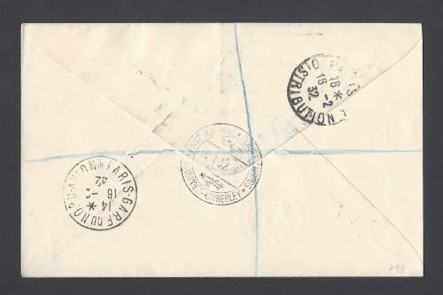 SWA 1931 Special airmail cover Windhoek - Kimberley - Paris - Scarce!
