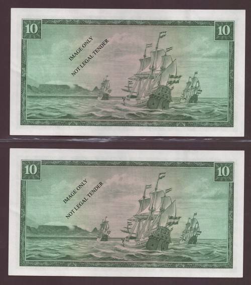 RSA 1966 Rissik Second Issue R10 - Set of 2 sequential notes - Scarce!