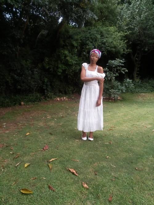 Natural off the shoulder white Maxi dress