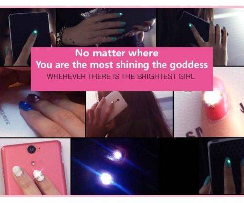 1 PCS NFC Chip Nail Art Stickers Lighting Nail Decal LED (BLUE)