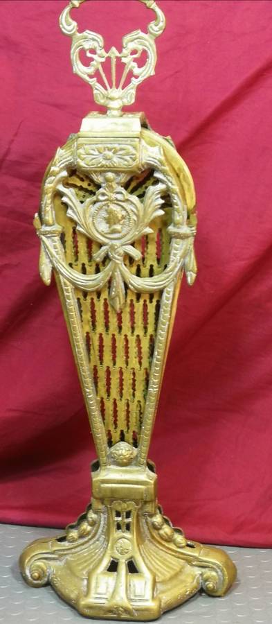 Vintage heavy brass Fireplace spark screen 700mm x 950mm