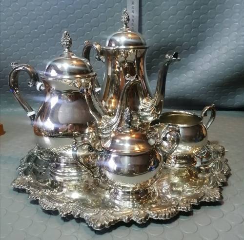 Very Beautiful Silver Plated Tea Set - Five Pieces