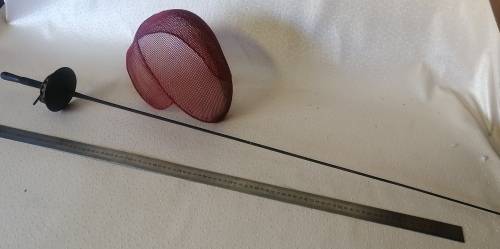 Full size Vintage Fencing Sword and Helmet