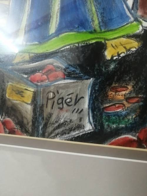 Magnificent Pastel Painted and Signed By Well Known Artist Piger