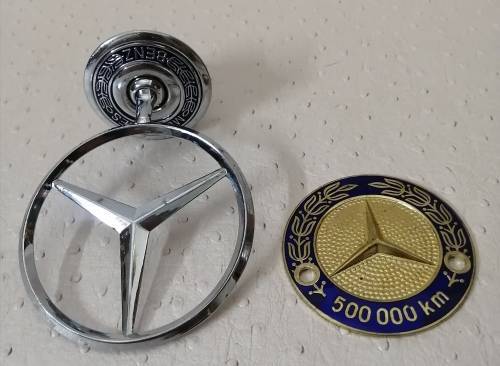 Collectors Dream!!! Stunning Vintage Pair of Mercedes Benz Badges