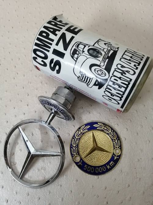 Collectors Dream!!! Stunning Vintage Pair of Mercedes Benz Badges