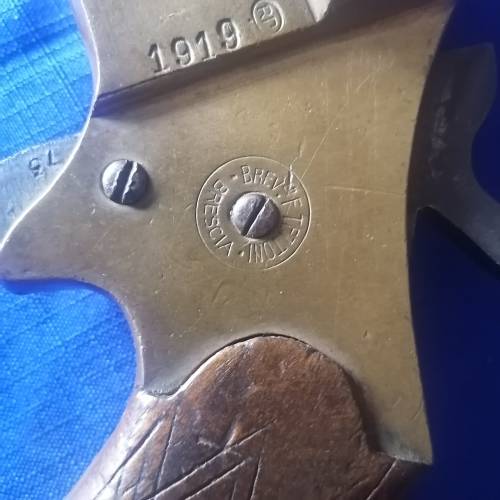 Very Rare!!! Bronze Italian Navy - WW1 - Brev.tettoni . Brescia - Percussion - Pistol