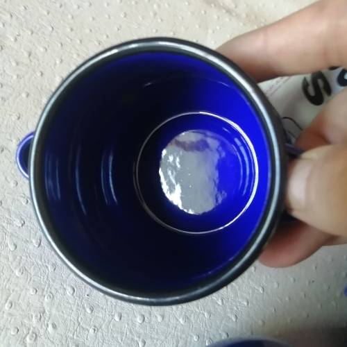 Very Beautiful Vintage Blue Enamel Tea Set - Unused