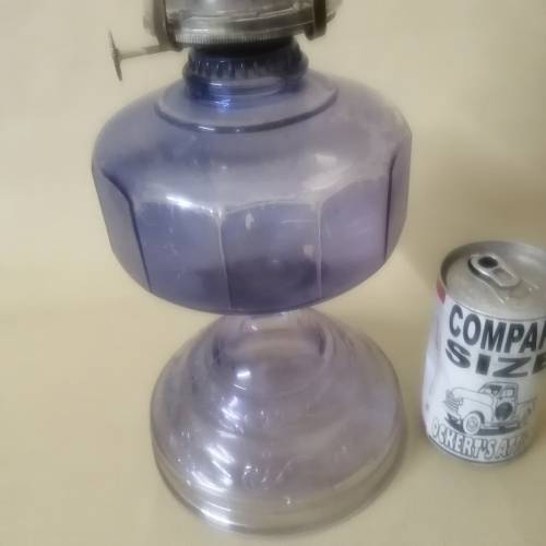 Awesome Vintage Stained Glass Kerosene Lamp