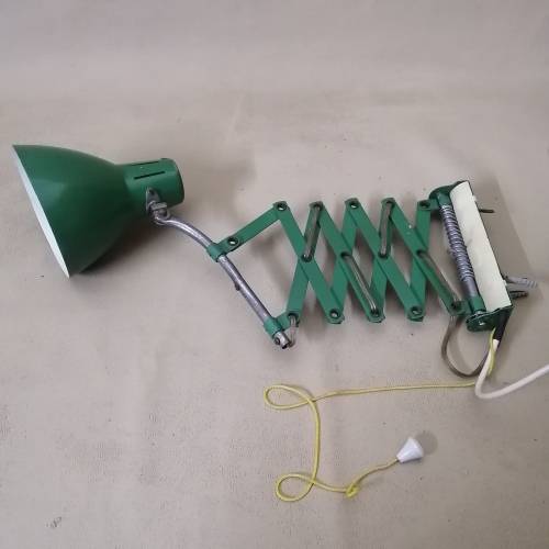 Vintage Enamel Extension Lamp With Pull Cord Switch