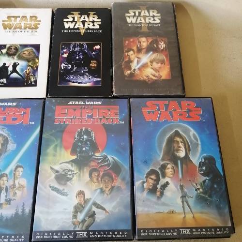 Huge Collection of Vintage Star Wars VHS Video Tapes (One still sealed)