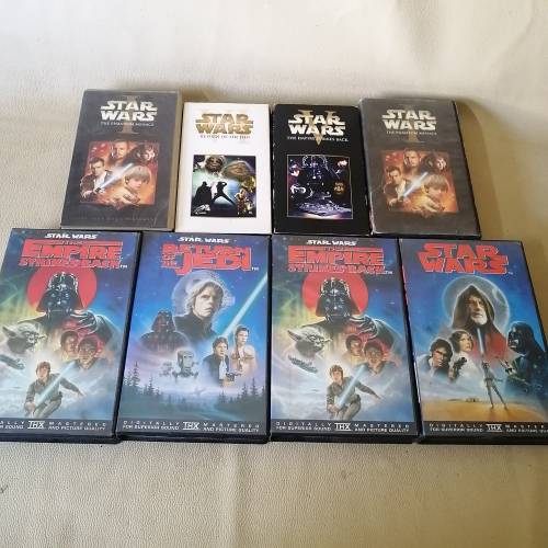 Huge Collection of Vintage Star Wars VHS Video Tapes (One still sealed)