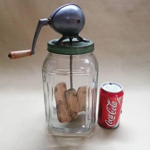 ANTIQUE BLOW HAND CRANK BUTTER CHURN