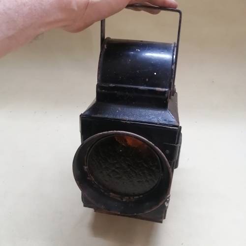 VINTAGE SOUTH AFRICAN RAILWAYS SIGNAL LAMP