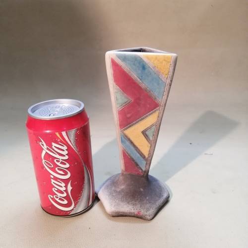 MAGNIFICENT!! ORIGINAL VINTAGE RAKU FLOWER VASE SCULPTURE
