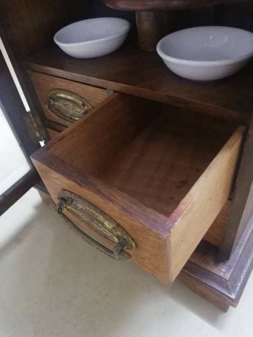 MAGNIFICENT!!! RARE ANTIQUE EDWARDIAN SOLID OAK SMOKERS CABINET
