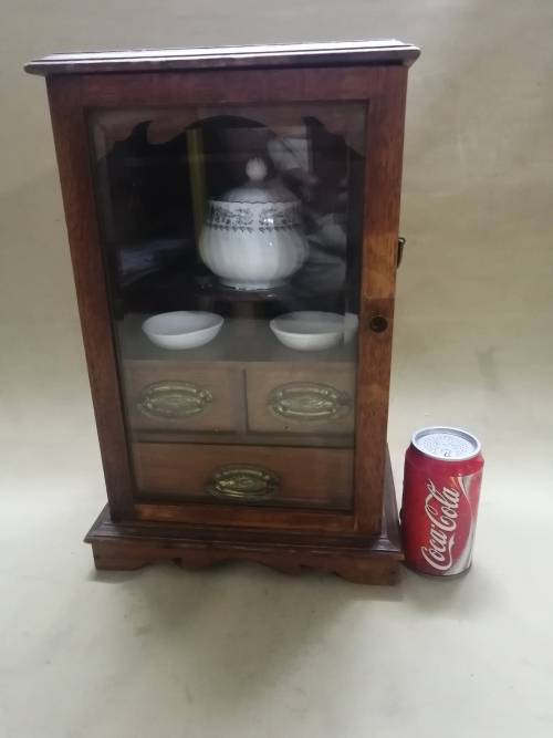 MAGNIFICENT!!! RARE ANTIQUE EDWARDIAN SOLID OAK SMOKERS CABINET