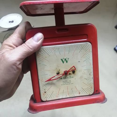 Beautiful Set of Vintage Enamel Scales