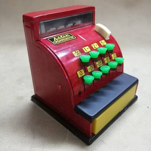 VINTAGE ASTER TIN TOY CASH REGISTER - MINT CONDITION