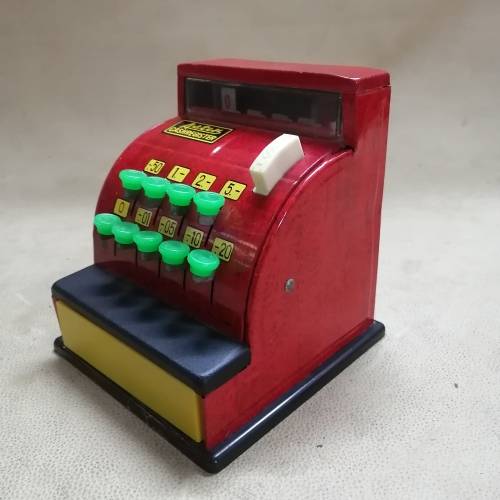 VINTAGE ASTER TIN TOY CASH REGISTER - MINT CONDITION