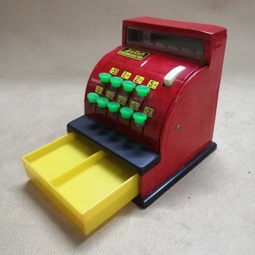 VINTAGE ASTER TIN TOY CASH REGISTER - MINT CONDITION