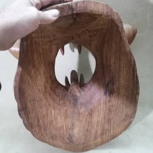 MAGNIFICENT LARGE SOLID WOOD LION AFRICAN MASK CARVING