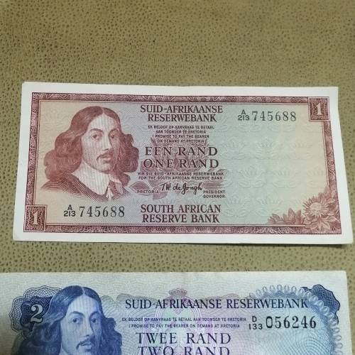 VINTAGE SOUTH AFRICAN 1966 - 1976 BANKNOTES