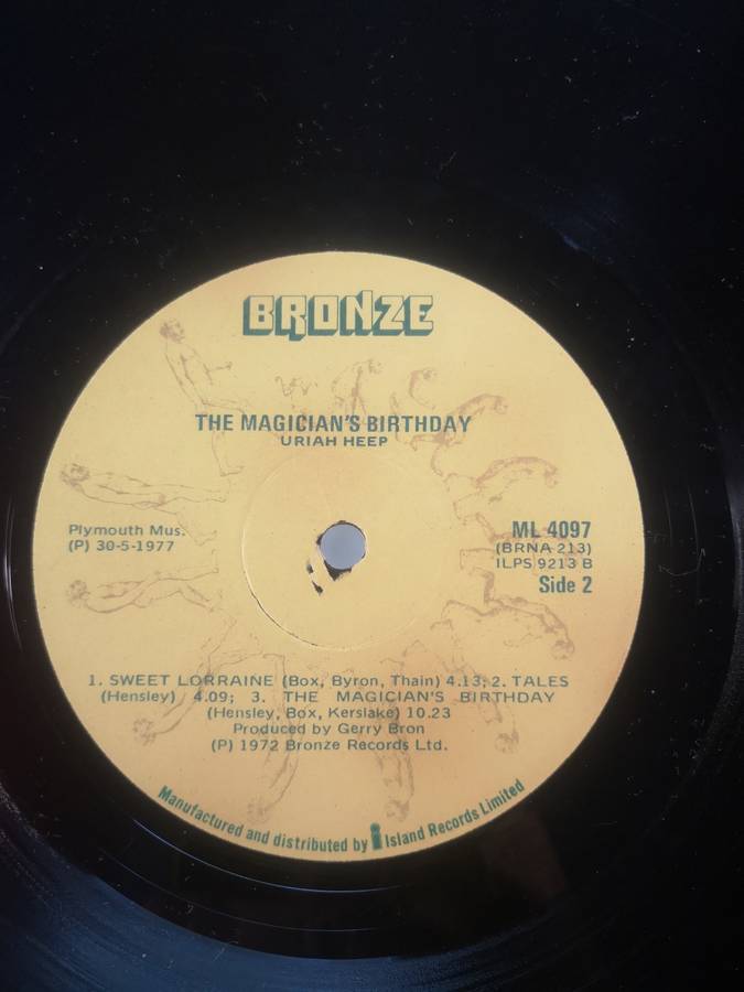 Uriah Heep`s The Magician`s Birthday LP - Good Condition