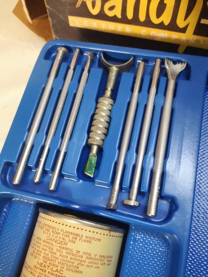 Vintage Tandy Leathercraft Kit - Complete Like New Plus Extras