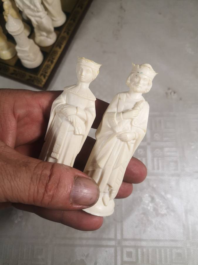 RENAISSANCE Chess Set VINTAGE 1959 Complete, 4` King, Felted Lowe, w/box