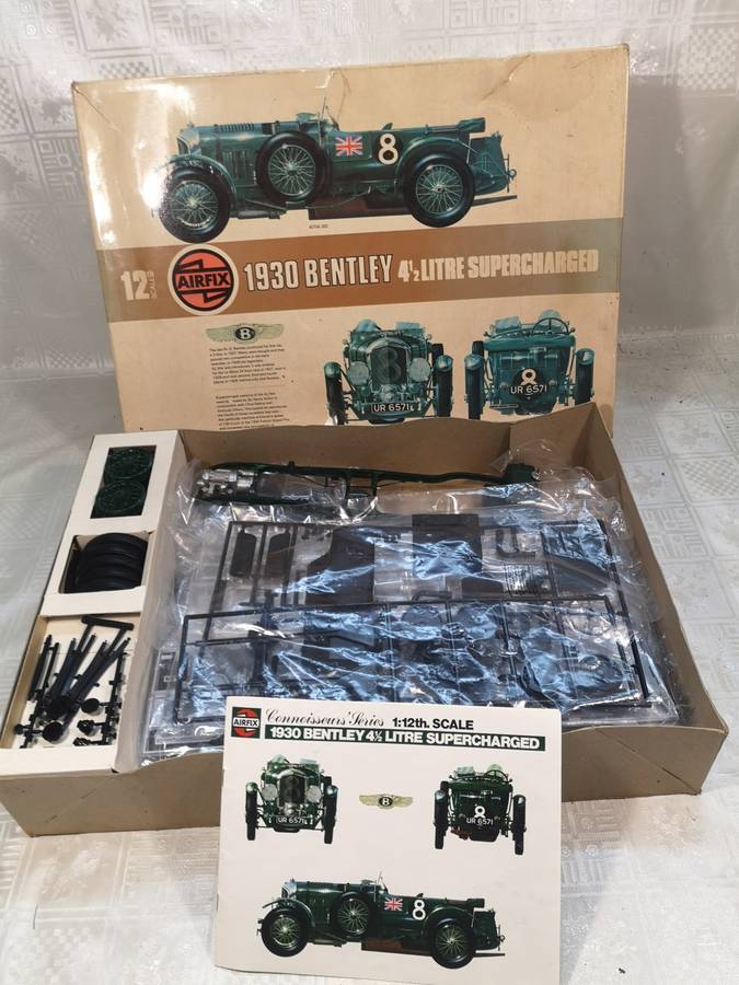 Very Large Airfix 1930 Bentley 4 ½ Litre Supercharged 1/12 Scale Model Kit