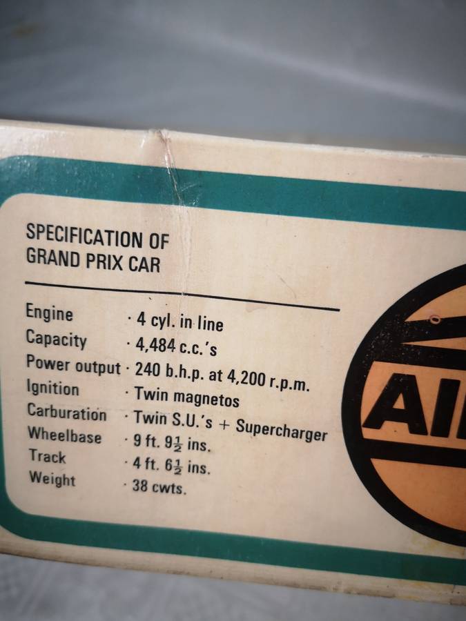 Very Large Airfix 1930 Bentley 4 ½ Litre Supercharged 1/12 Scale Model Kit