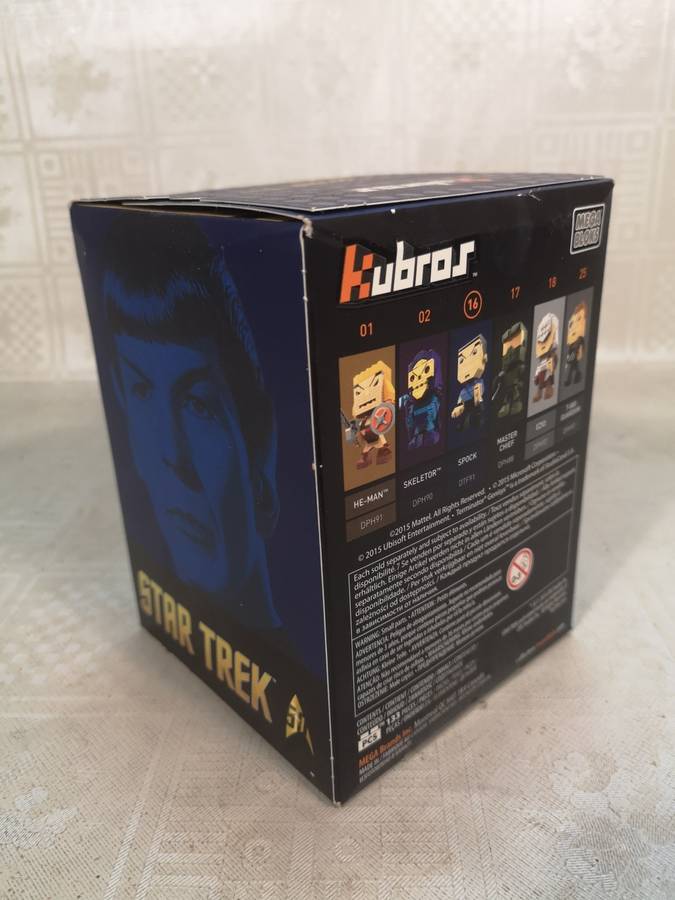 Mega Bloks Kubros Star Trek 50th Anniversary Spock Buildable Figure New and Sealed in Box