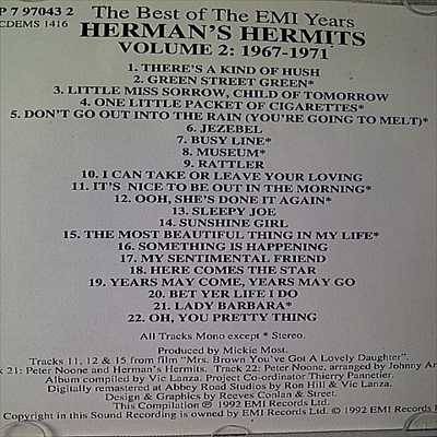 Herman's Hermits : The Best of the EMI Years : CD