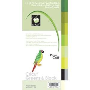 Cricut cardstock/paper - Greens & Blacks
