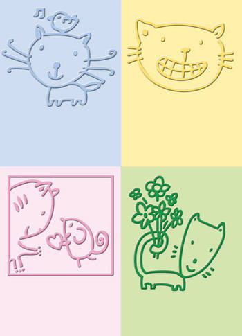 Cuttlebug Embossing Folder:  2x2.75 -  Cat