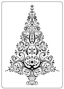 Crafts Too Embossing Folder (10.5 x 15cm) - Swirl Christmas Tree