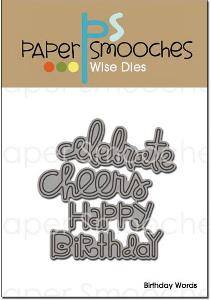 Paper Smooches-Dies: Birthday Words