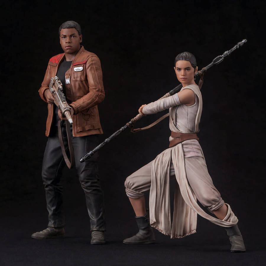 STAR WARS THE FORCE AWAKENS REY & FINN 2 PACK KOTOBUKIYA 1:10 ARTFX STATUE - MAKE ME AN OFFER