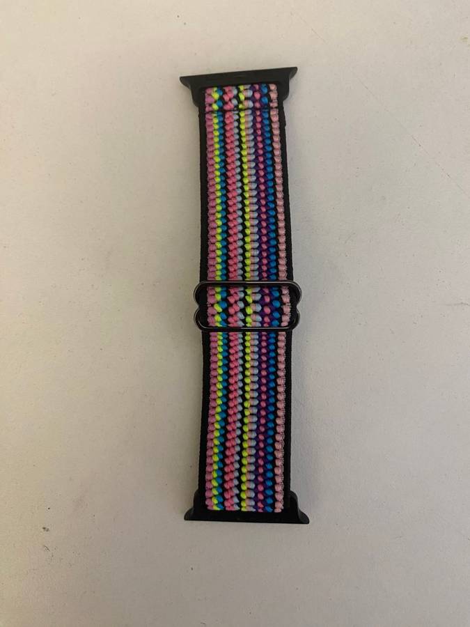Multicolour Stretchy Solo Loop Compatible With Apple Watch Band 38mm-49mm Soft Nylon Elastic Braided