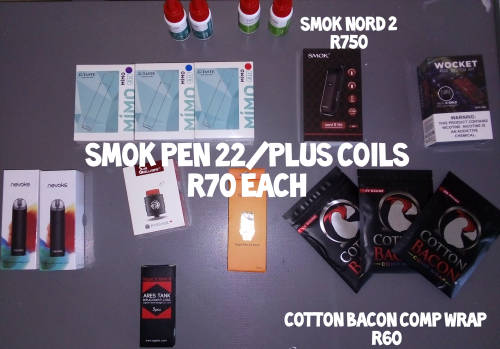 VARIOUS VAPES AND ASSORIES PLUS  E LIQUIDS AVAILABLE ( BOSTON BELLVILLE)