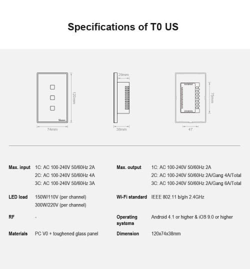 SONOFF WiFi  RF Smart Switches 1 Button