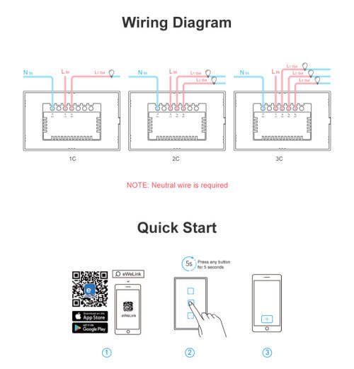SONOFF WiFi  RF Smart Switches 1 Button